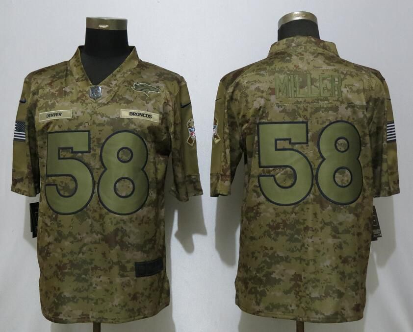 Men Denver Broncos #58 Miller Nike Camo Salute to Service Limited NFL Jerseys